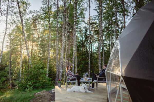 Glamping med företag utanför Jönköping